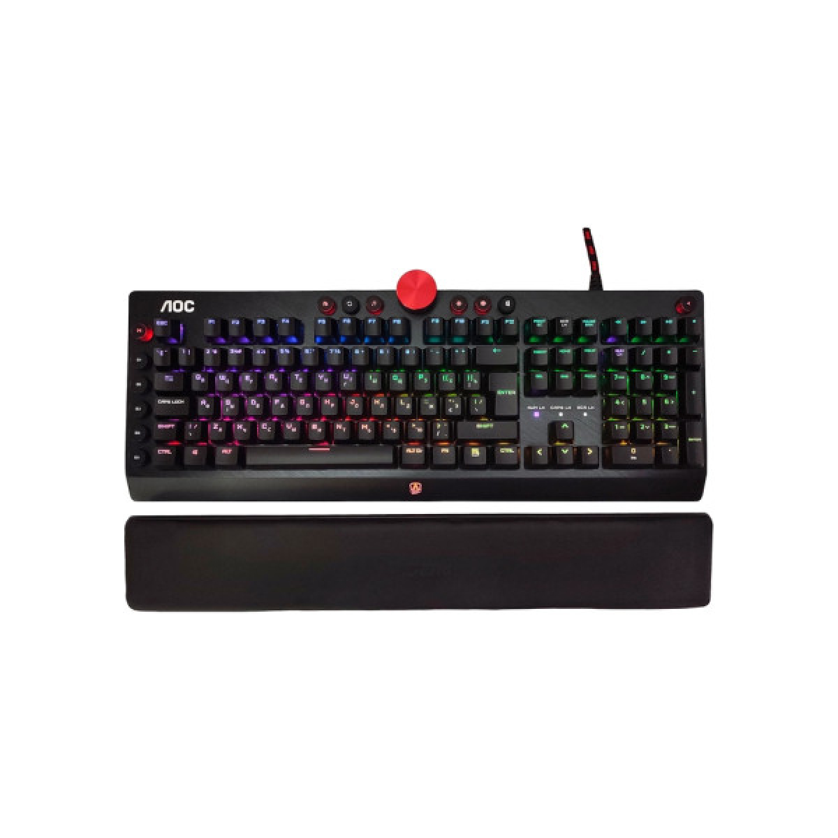 Клавіатура AOC AGK700 RGB Cherry MX Red USB Black (AGK700DR2R) - Фото 11