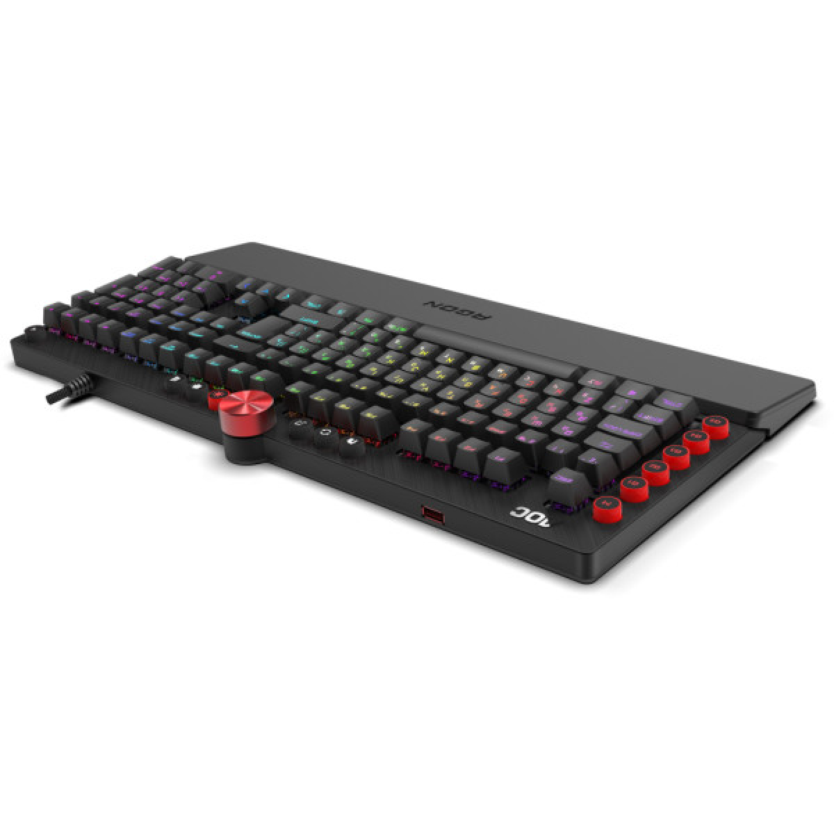 Клавіатура AOC AGK700 RGB Cherry MX Red USB Black (AGK700DR2R) - Фото 7