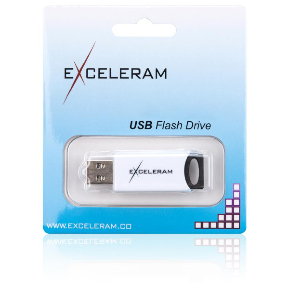 USB флеш накопичувач eXceleram 64GB H2 Series White/Black USB 2.0 (EXU2H2W64) - Фото 6