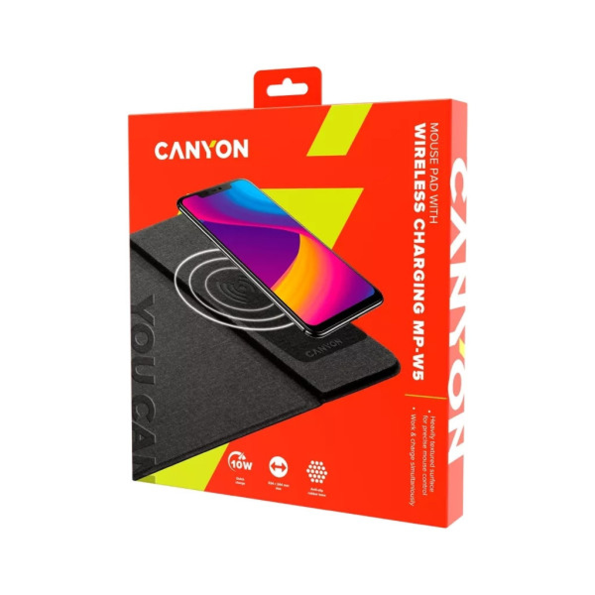 Килимок для мишки Canyon MP-W5 Mouse Mat with wireless charger (CNS-CMPW5) - Фото 4