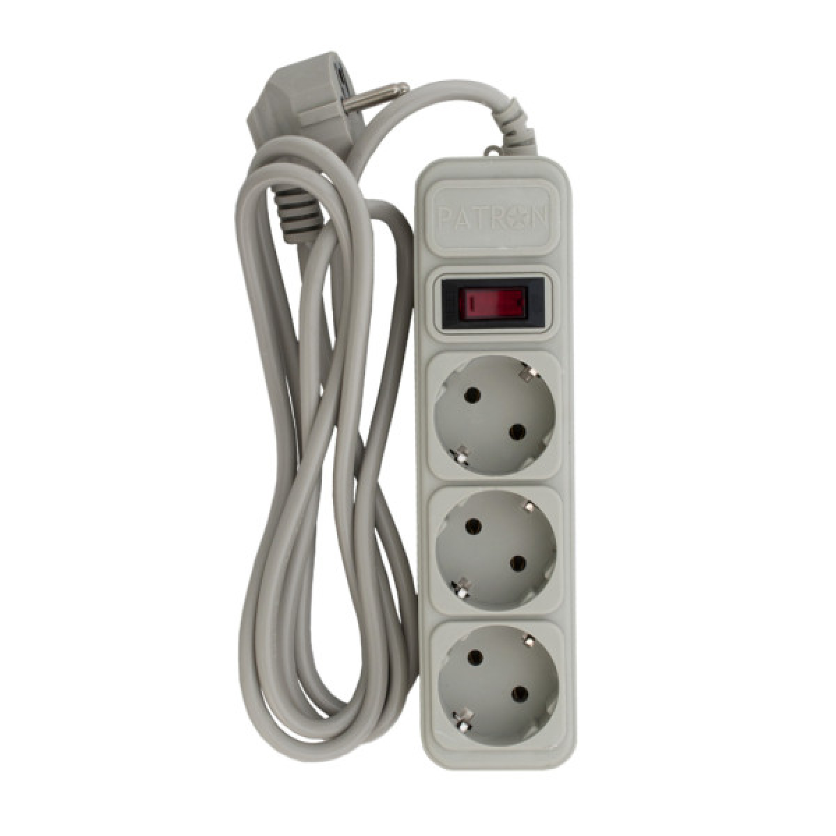 Сетевой фильтр питания Patron EXT-PN-SP-1032-GR, 1.8m Grey (EXT-PN-SP-1032-GR) - Фото 1