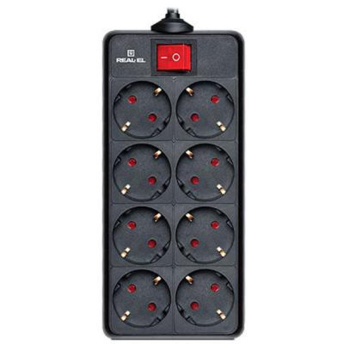 Сетевой фильтр питания REAL-EL REAL-EL RS-8 PROTECT, 1.8m, black (EL122300021) - Фото 2