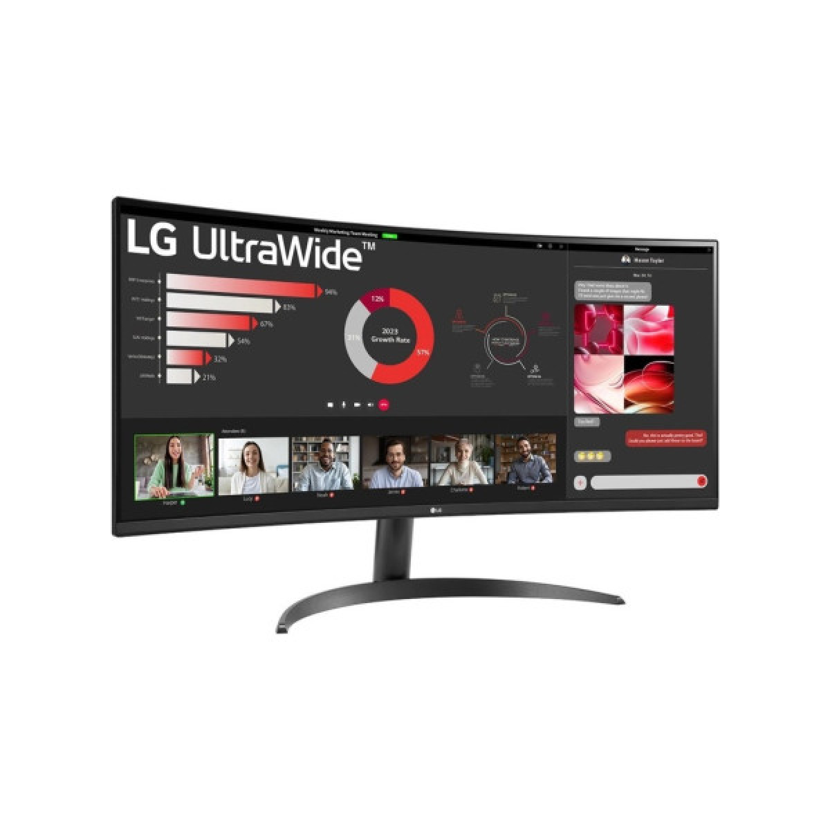 Монитор LG 34WR50QC-B - Фото 2
