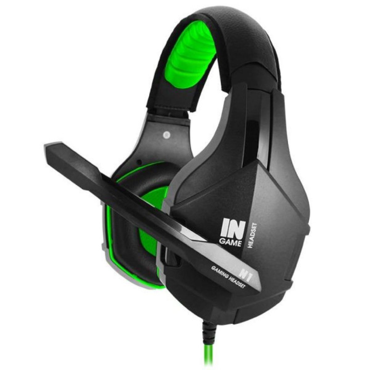 Наушники Gemix N1 Black-Green Gaming - Фото 1