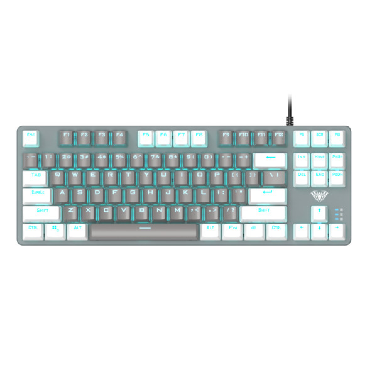 Клавіатура Aula F3287 Keycap KRGD Blue USB UA White/Grey (6948391240688) - Фото 1