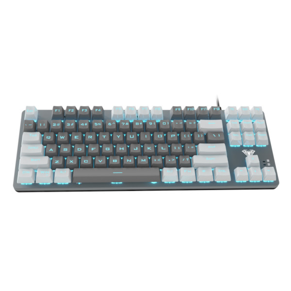 Клавіатура Aula F3287 Keycap KRGD Blue USB UA White/Grey (6948391240688) - Фото 2