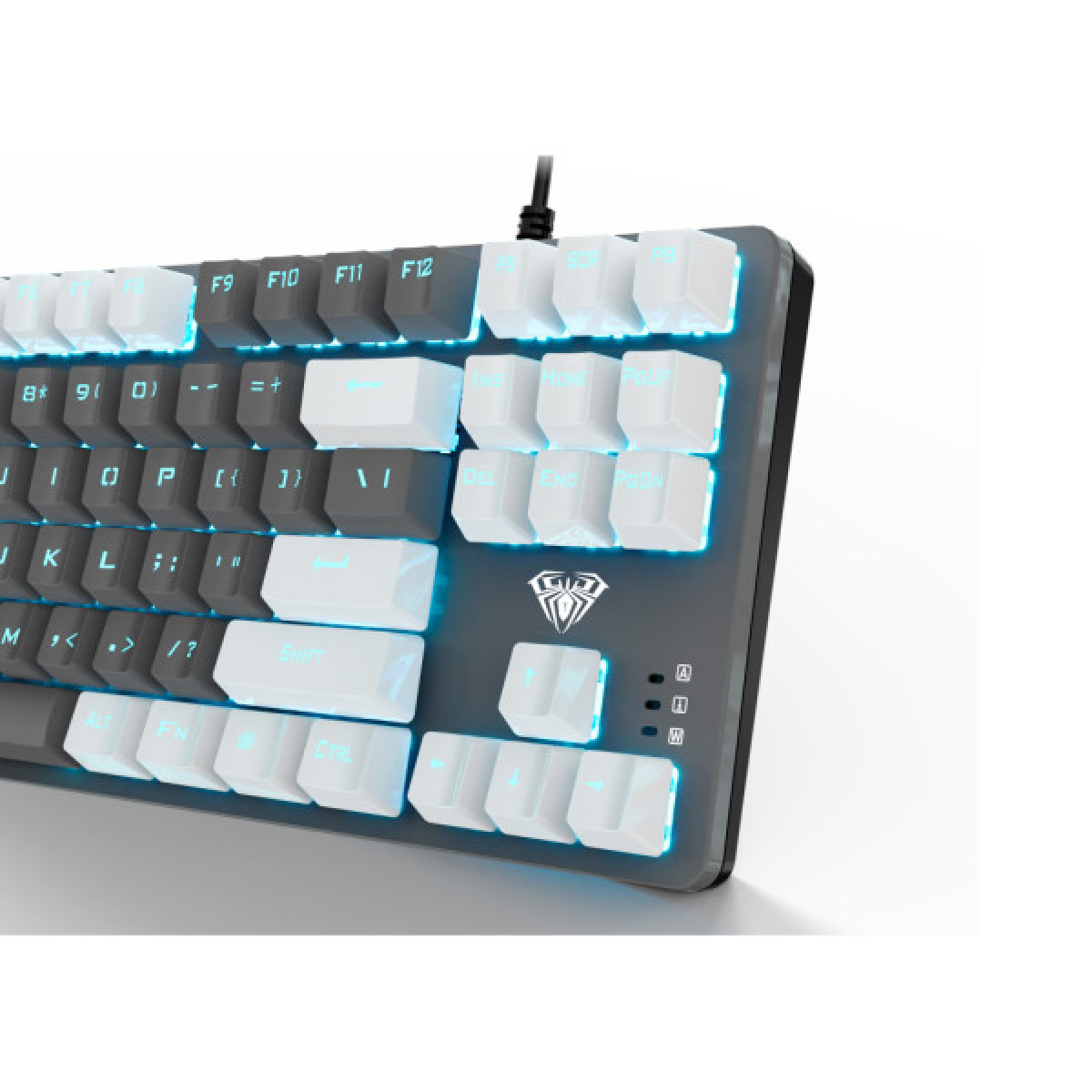 Клавіатура Aula F3287 Keycap KRGD Blue USB UA White/Grey (6948391240688) - Фото 3