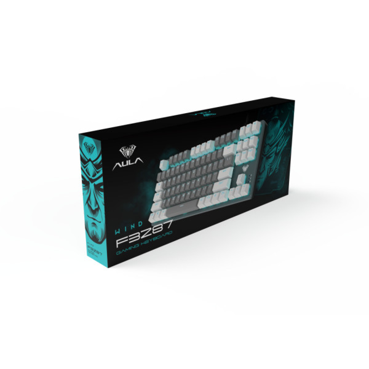 Клавіатура Aula F3287 Keycap KRGD Blue USB UA White/Grey (6948391240688) - Фото 4