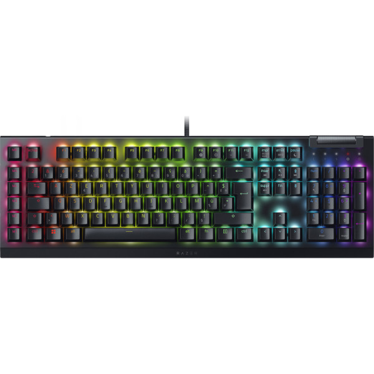Клавіатура Razer BlackWidow V4 X Green Switch USB RU Black (RZ03-04700800-R3R1) - Фото 1