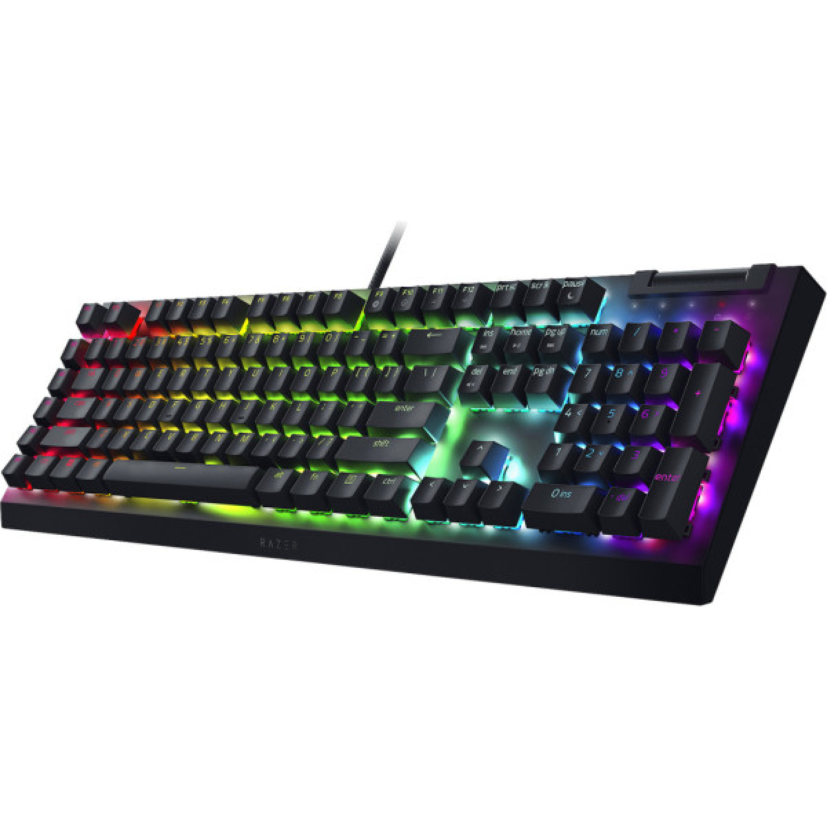 Клавіатура Razer BlackWidow V4 X Green Switch USB RU Black (RZ03-04700800-R3R1) - Фото 4