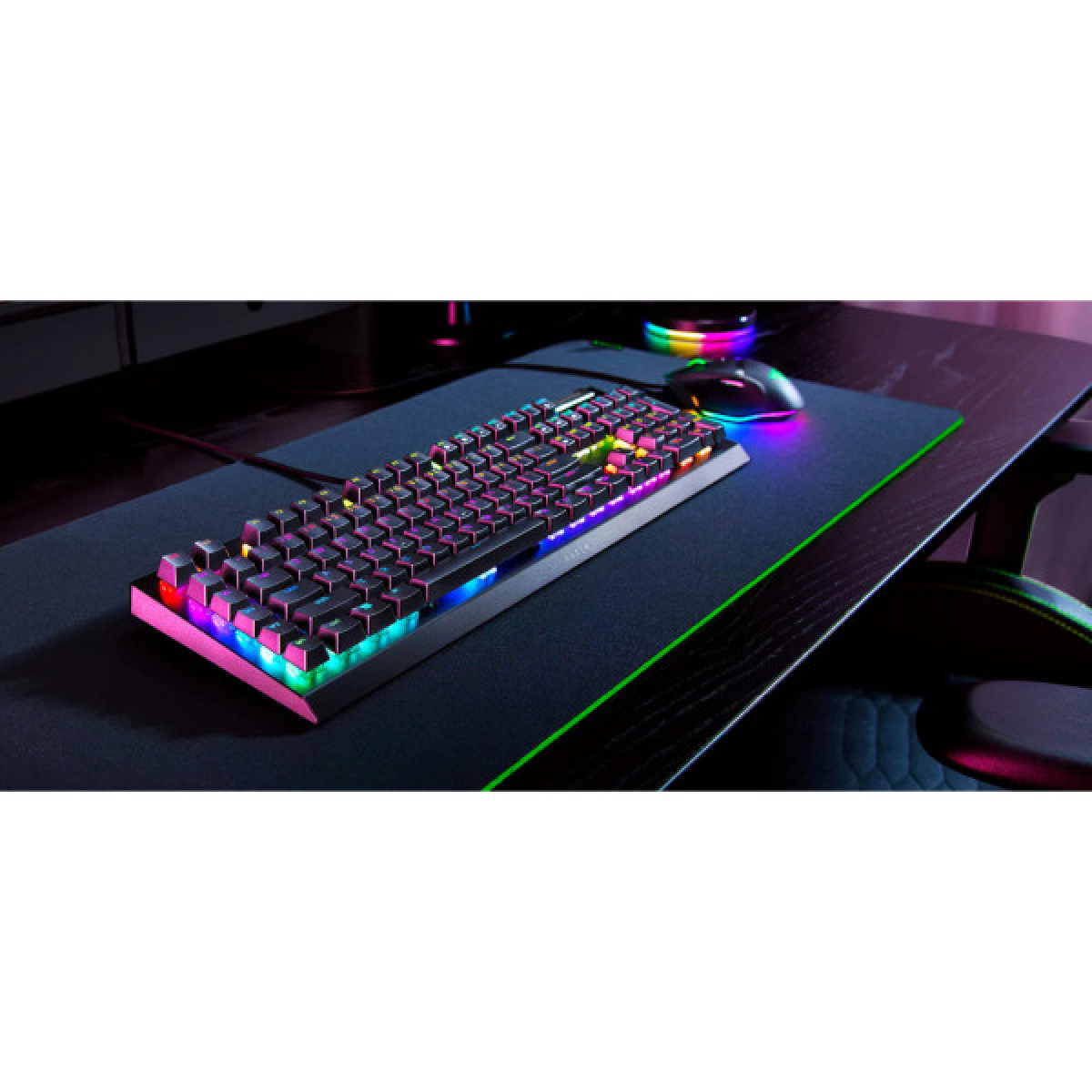 Клавіатура Razer BlackWidow V4 X Green Switch USB RU Black (RZ03-04700800-R3R1) - Фото 7