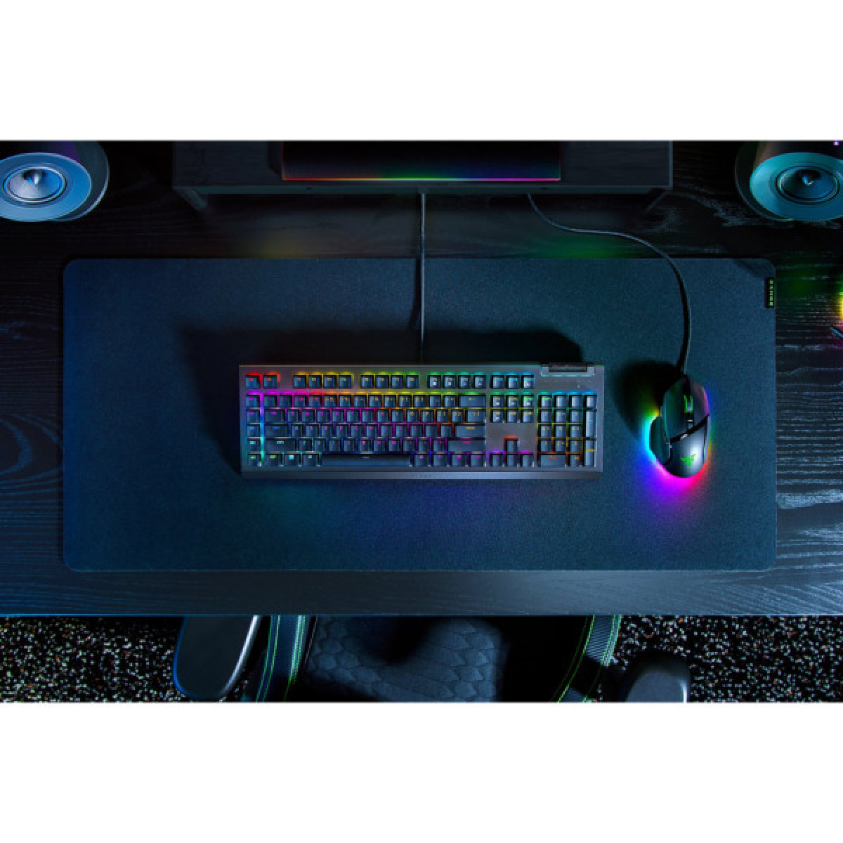 Клавіатура Razer BlackWidow V4 X Green Switch USB RU Black (RZ03-04700800-R3R1) - Фото 8