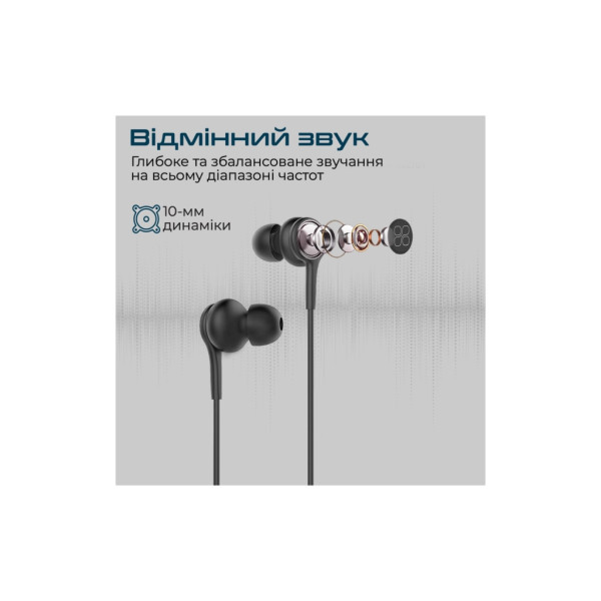 Наушники Promate Duet Black (duet.black) - Фото 2