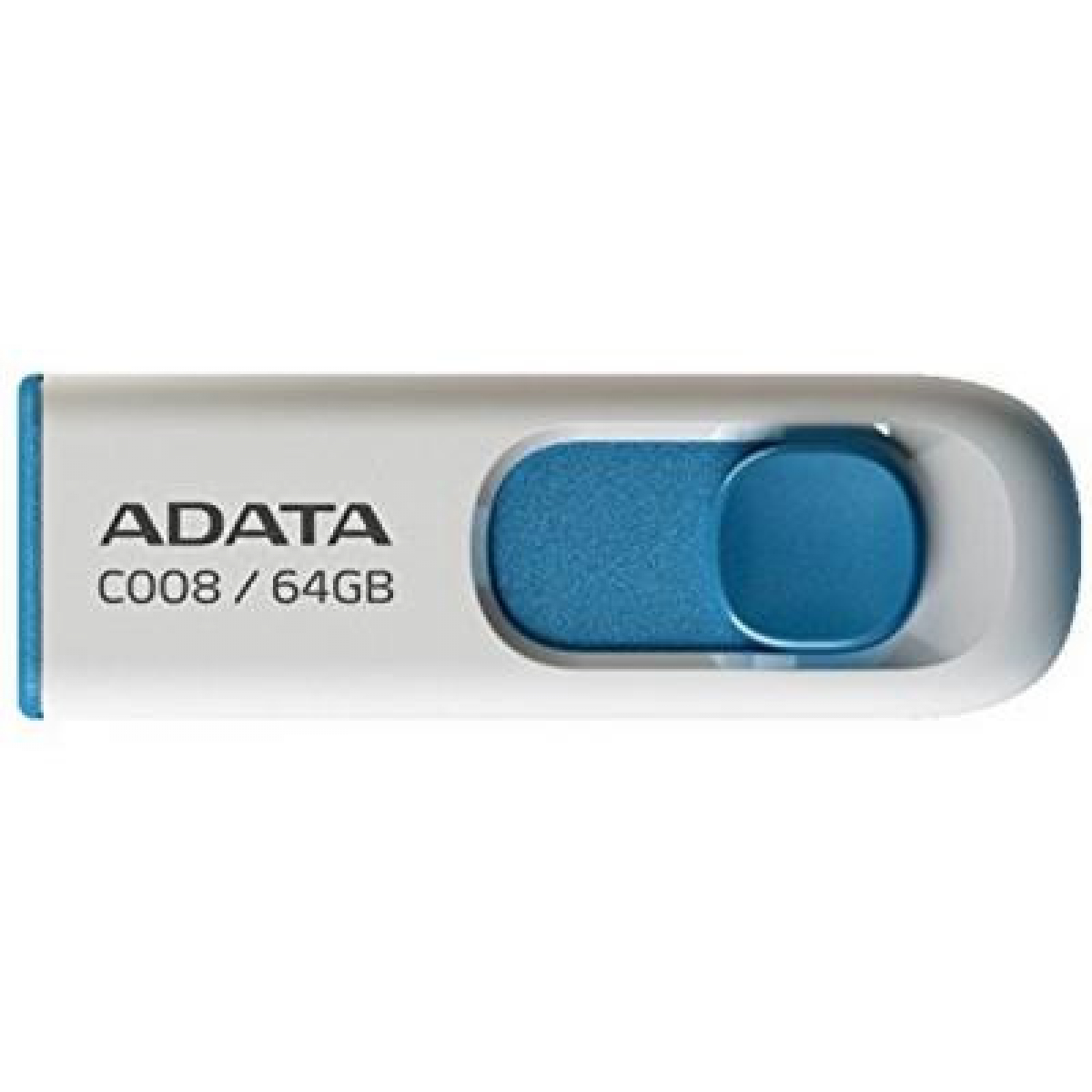 USB флеш накопитель ADATA 64GB C008 White+Blue USB 2.0 (AC008-64G-RWE) - Фото 1