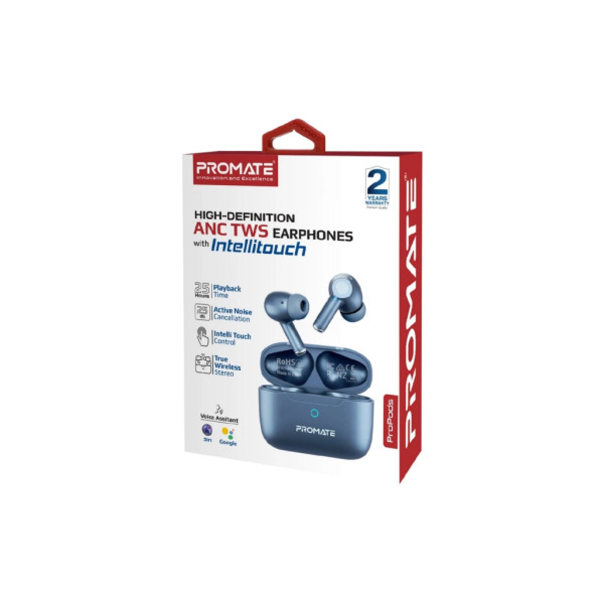 Навушники Promate ProPods Blue (propods.blue) - Фото 2