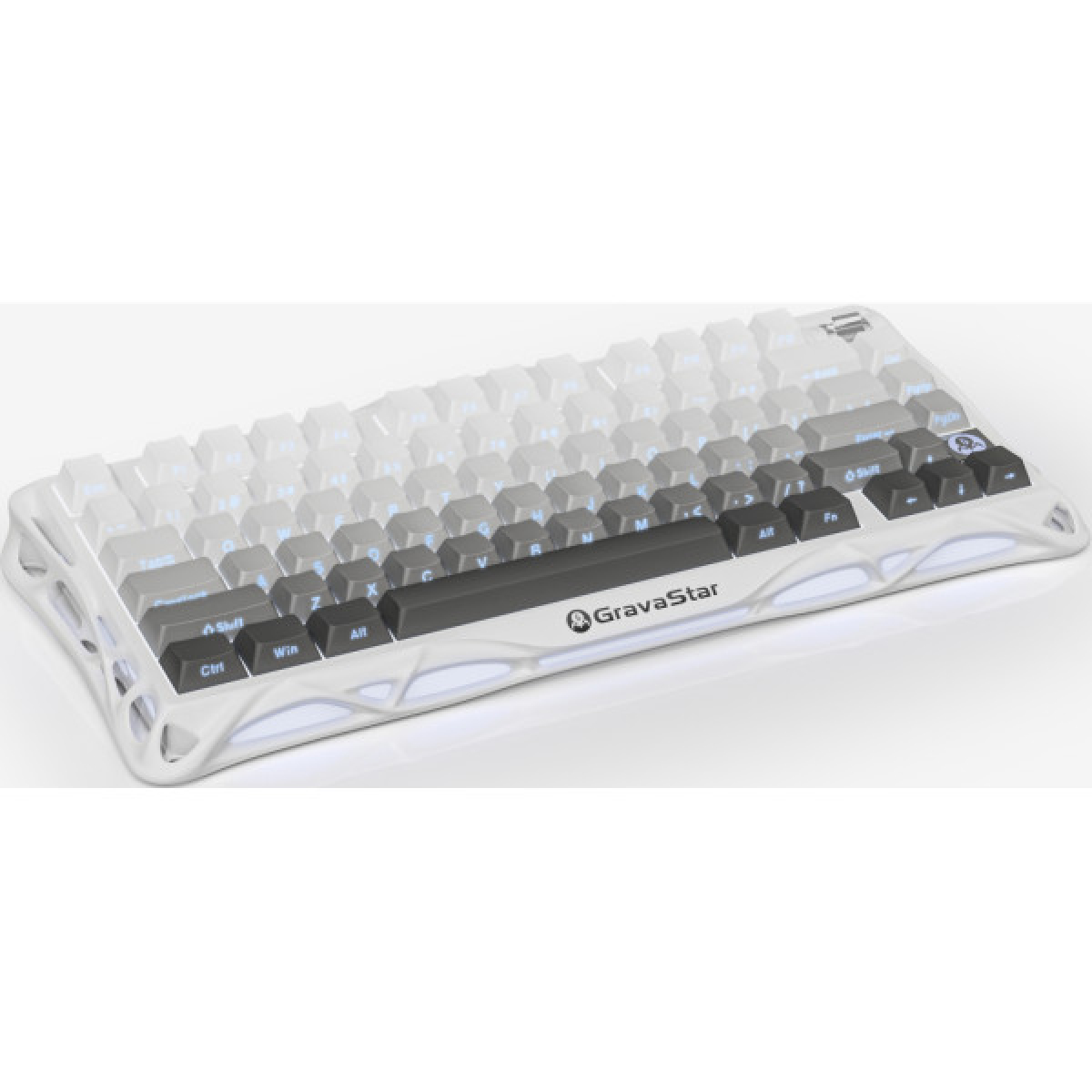 Клавиатура GravaStar Mercury K1 TKL Wireless/Bluetooth/USB UA White (GSK1_GWHT) - Фото 3