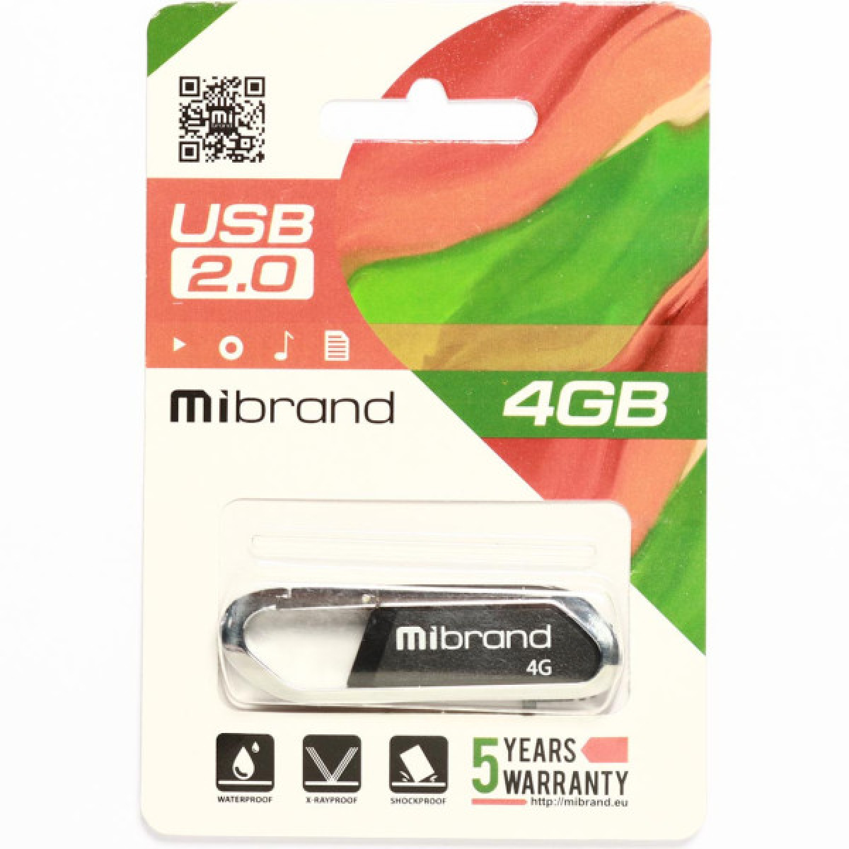 USB флеш накопитель Mibrand 4GB Aligator Grey USB 2.0 (MI2.0/AL4U7G) - Фото 2