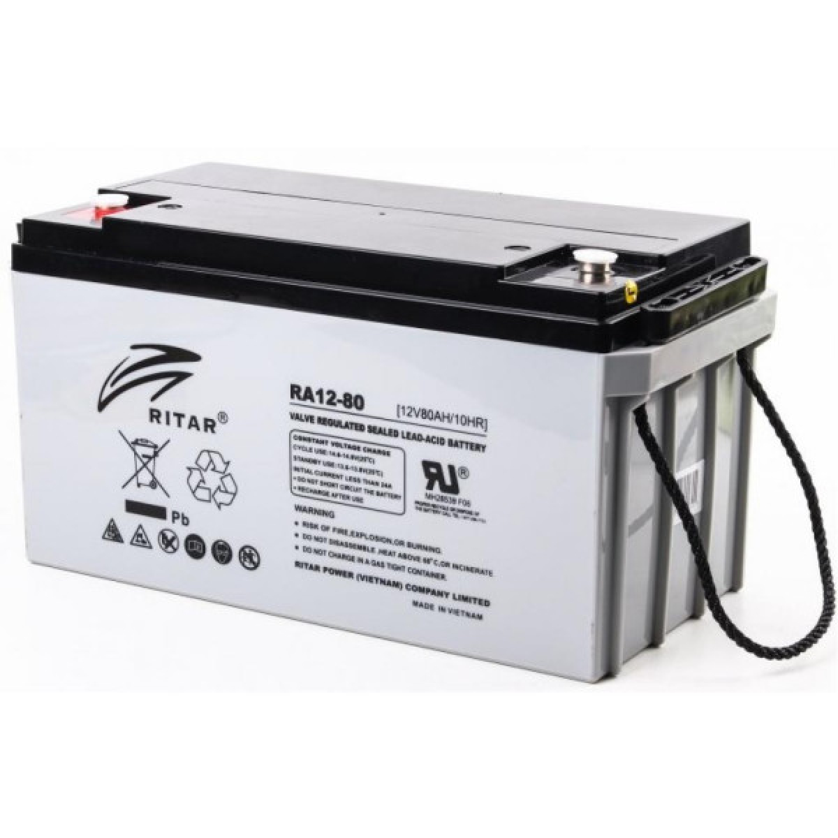 Батарея к ИБП Ritar AGM RA12-80, 12V-80Ah (RA12-80) - Фото 1