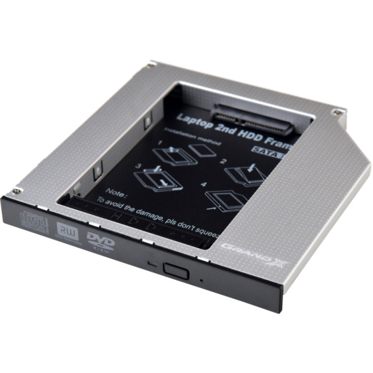 Фрейм-переходник Grand-X HDD 2.5'' to notebook 12.7 mm ODD SATA3 (HDC-27) - Фото 1