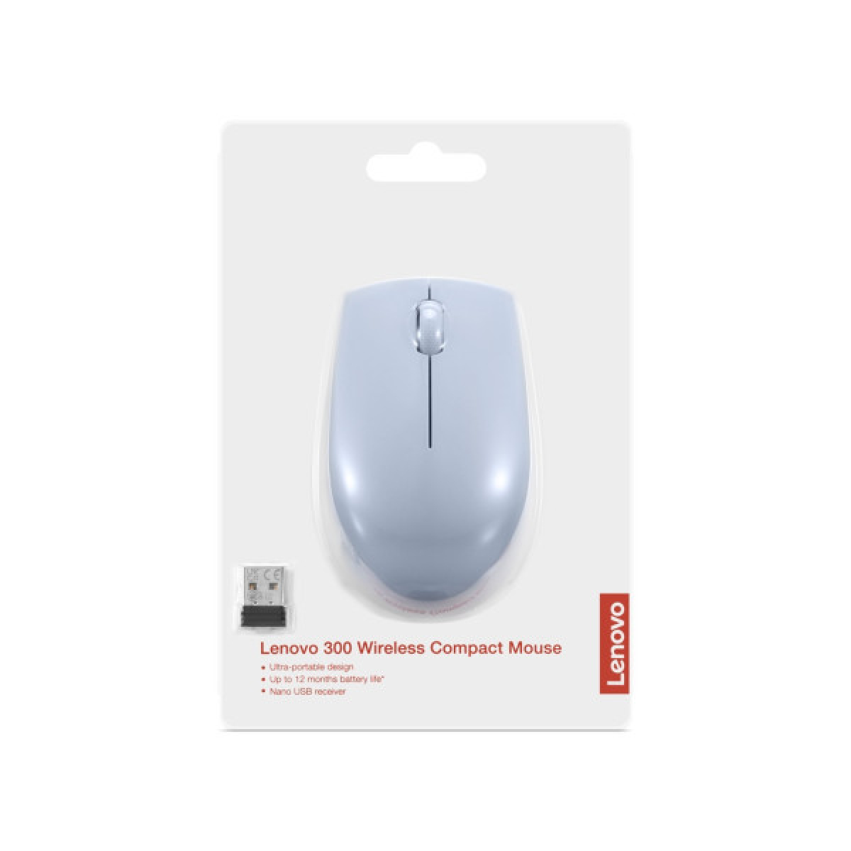 Мишка Lenovo 300 Wireless Frost Blue (GY51L15679) - Фото 7