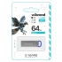 USB флеш накопичувач Wibrand 64GB Falcon Silver-Blue USB 2.0 (WI2.0/FA64U7U) - Фото 2
