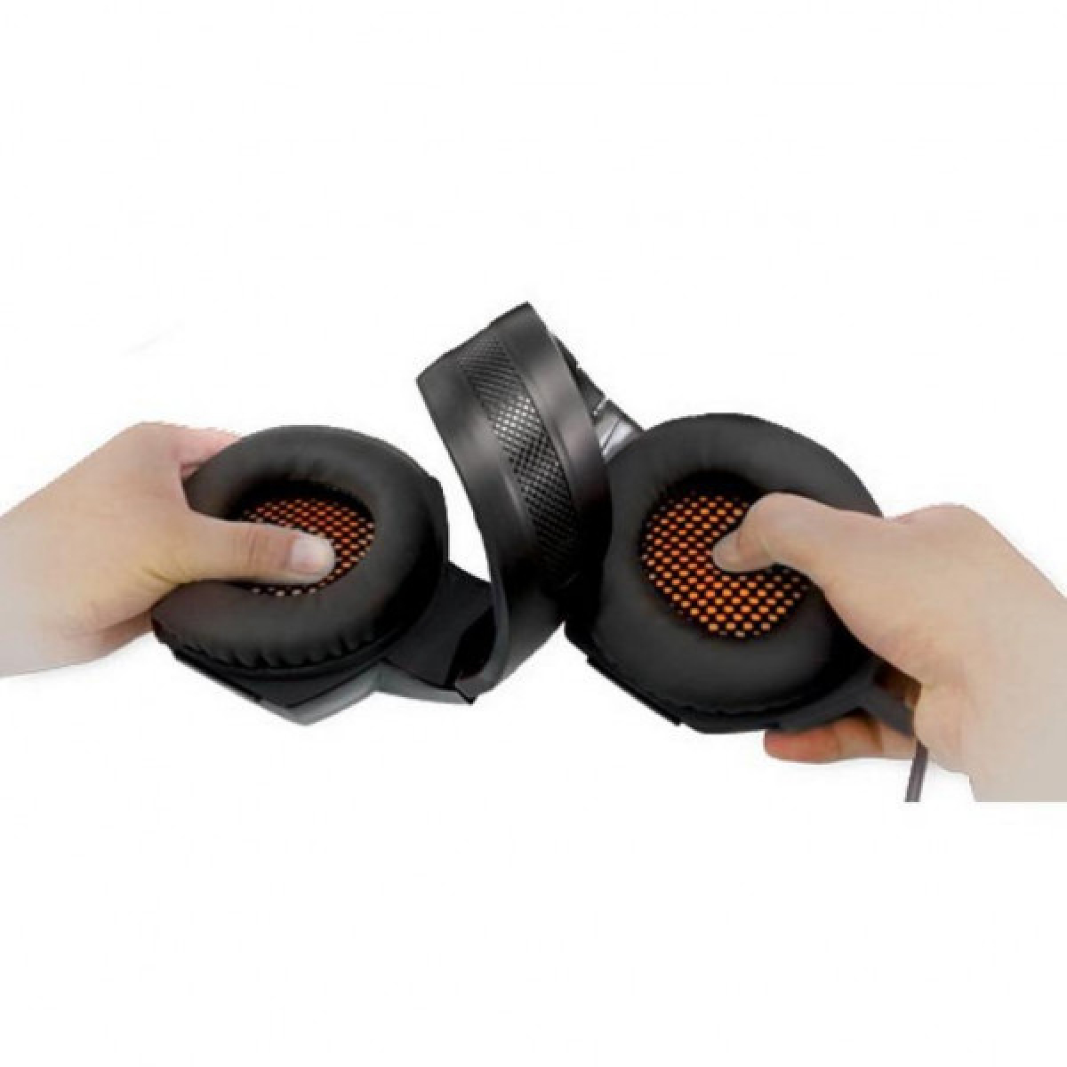 Наушники REAL-EL GDX-7700 SURROUND 7.1 black-orange - Фото 7