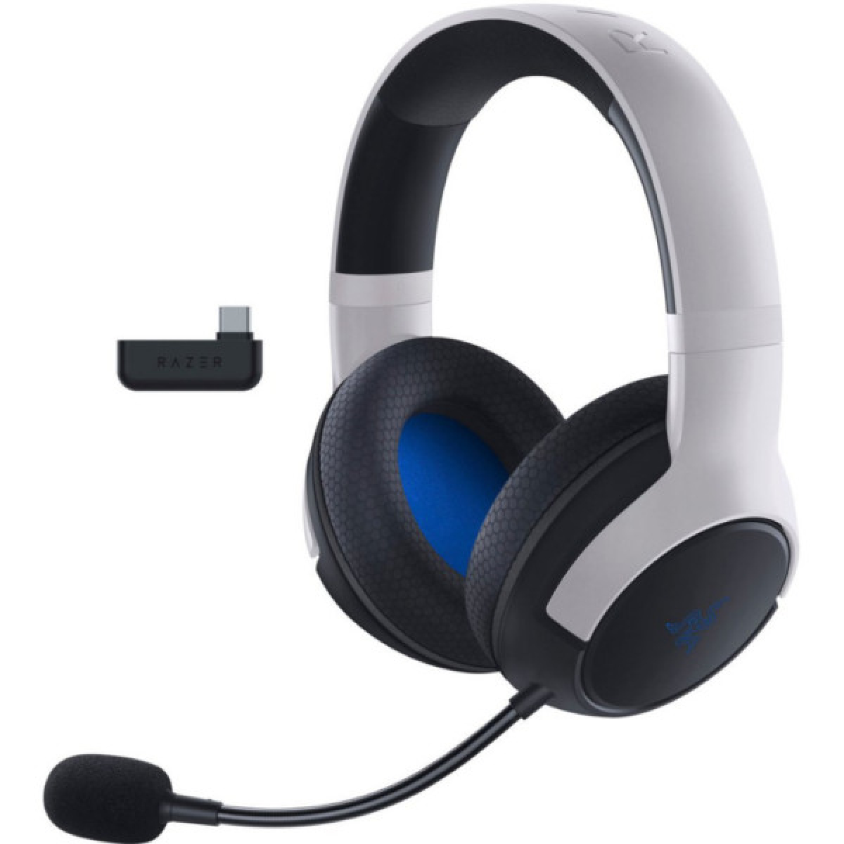 Наушники Razer Kaira Hyperspeed for PS5 Bluetooth White/Black (RZ04-03980200-R3G1) - Фото 1