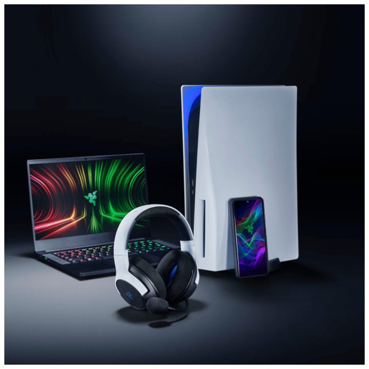 Наушники Razer Kaira Hyperspeed for PS5 Bluetooth White/Black (RZ04-03980200-R3G1) - Фото 9