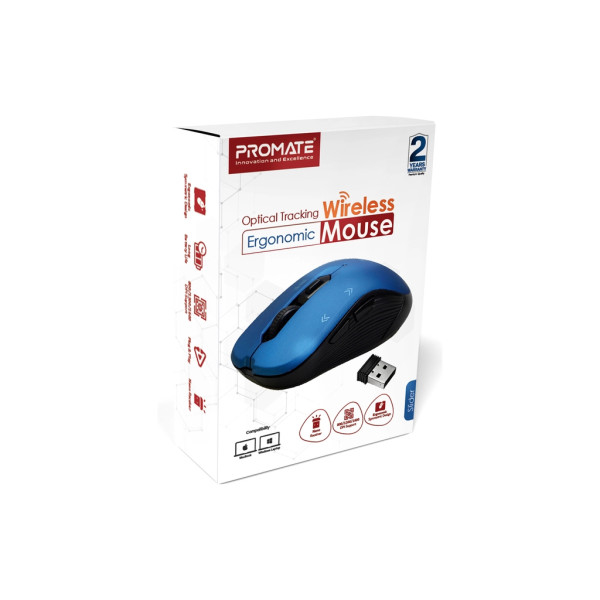 Мишка Promate Slider Wireless Blue (slider.blue) - Фото 2