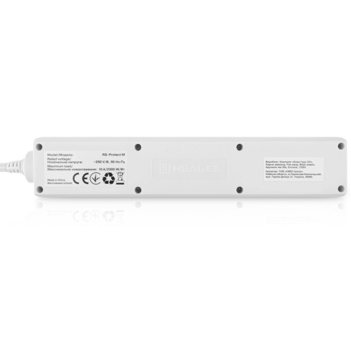 Сетевой фильтр питания REAL-EL RS-Protect M 1.8m, white (EL122300025) - Фото 11