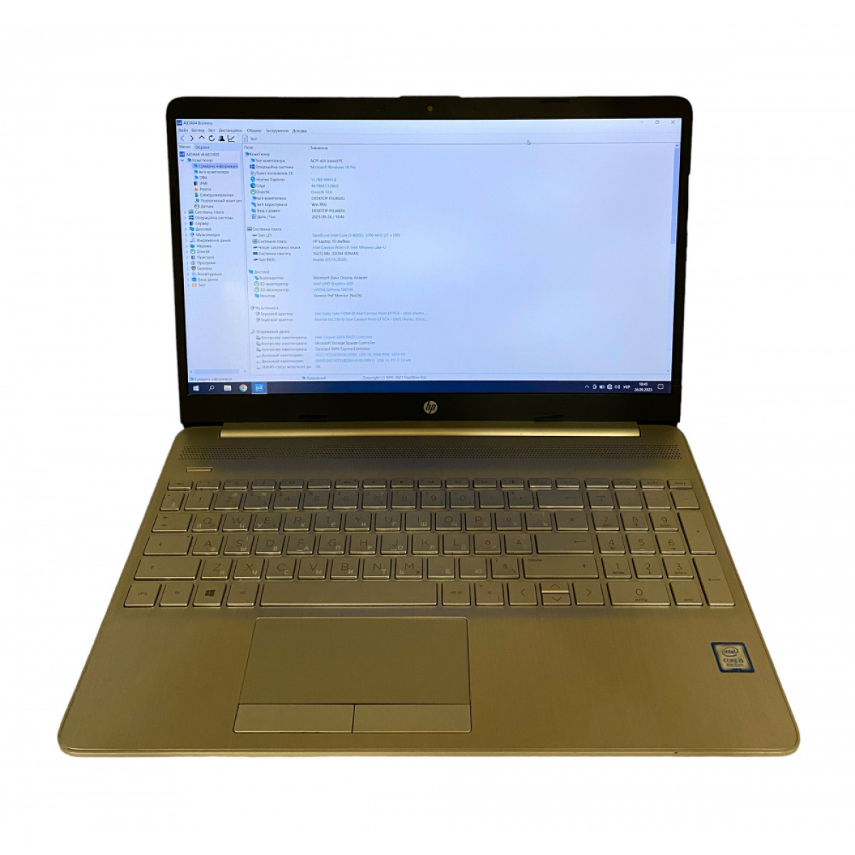 Ноутбук HP - 15-dw0324ng i5-8265U/16/256 SSDm.2 + 500 HDD/MX 130 2Gb - Class A- - Фото 2