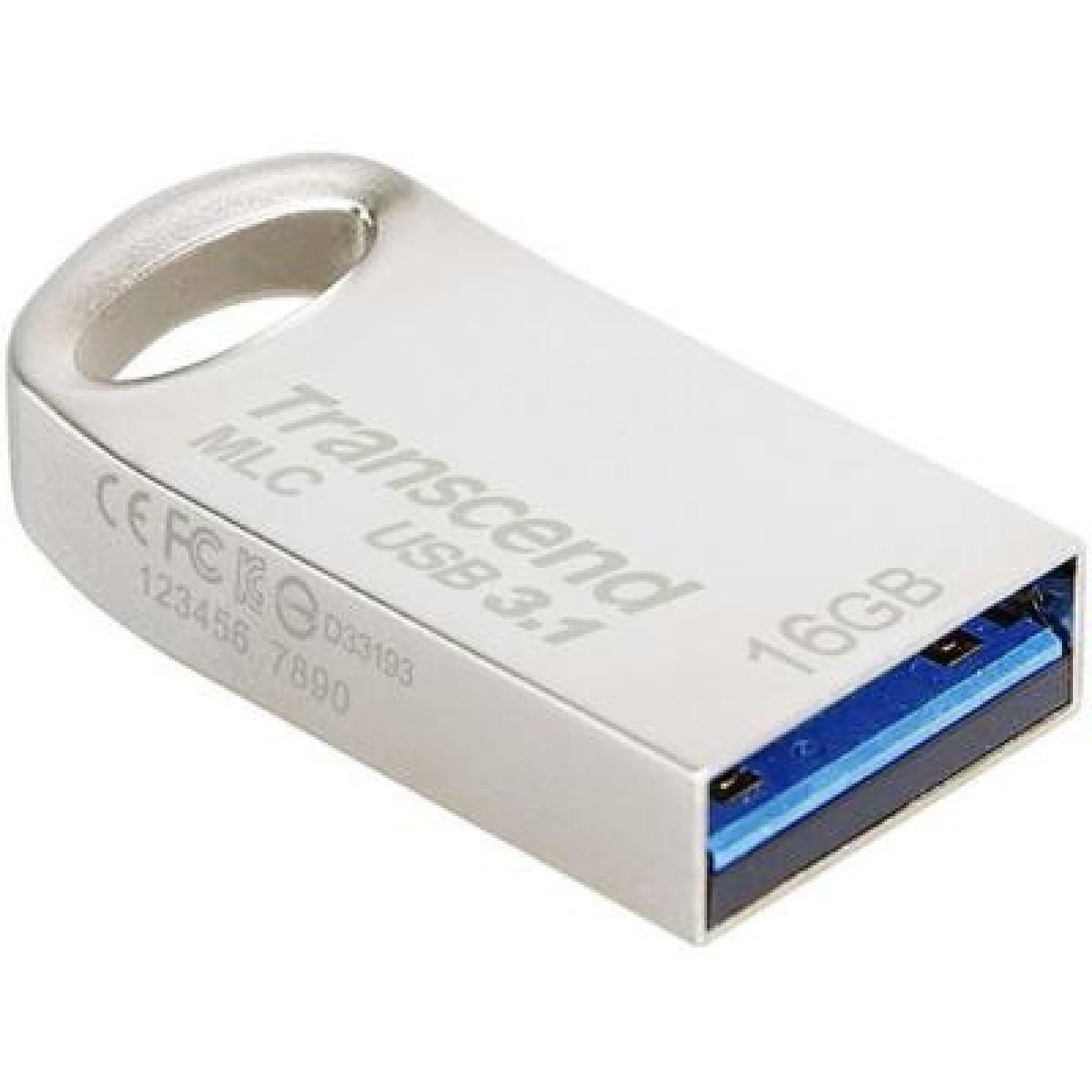 USB флеш накопичувач Transcend 16GB JetFlash 720 Silver Plating USB 3.1 (TS16GJF720S) - Фото 3