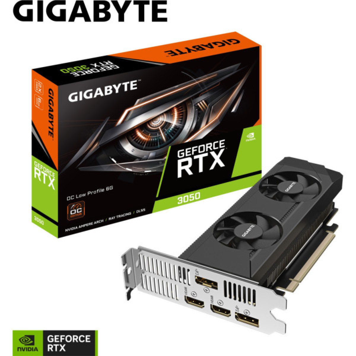 Видеокарта GIGABYTE GeForce RTX3050 6Gb OC LP (GV-N3050OC-6GL) - Фото 8