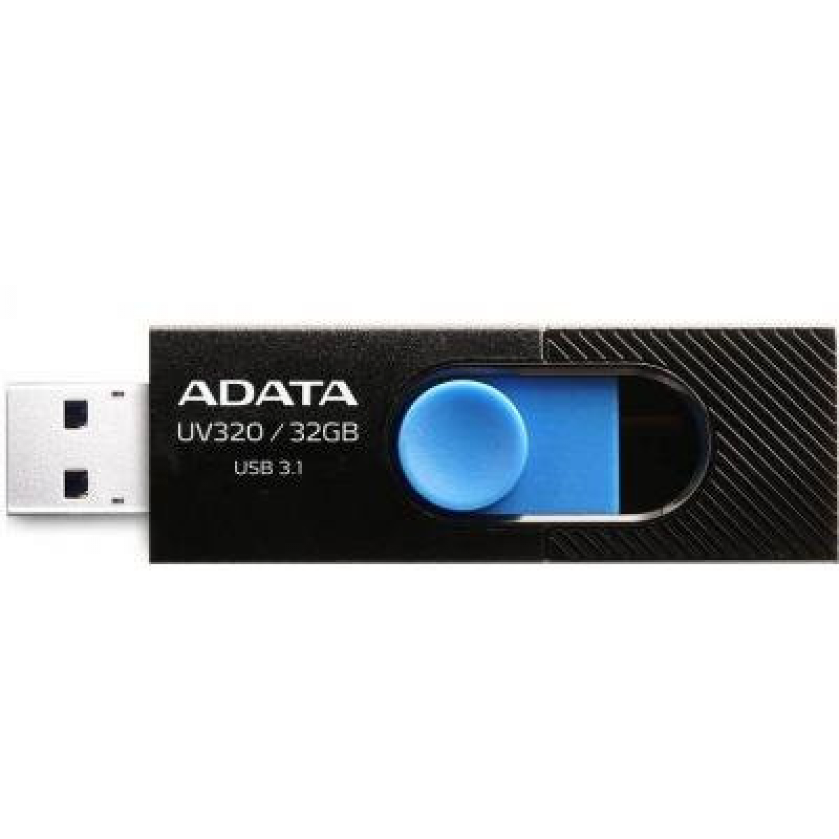 USB флеш накопичувач ADATA 32GB UV320 Black/Blue USB 3.1 (AUV320-32G-RBKBL) - Фото 2