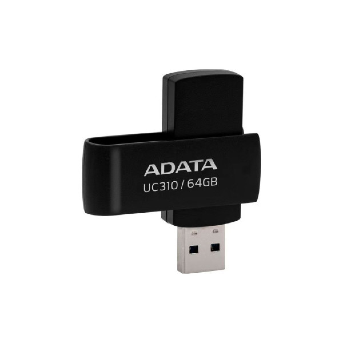 USB флеш накопитель ADATA 64GB UC310 Black USB 3.0 (UC310-64G-RBK) - Фото 3