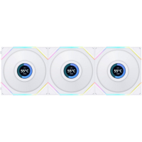 Кулер для корпуса Lian Li TLLCD 120-3, White Cooler (G99.12TLLCD3W.00)