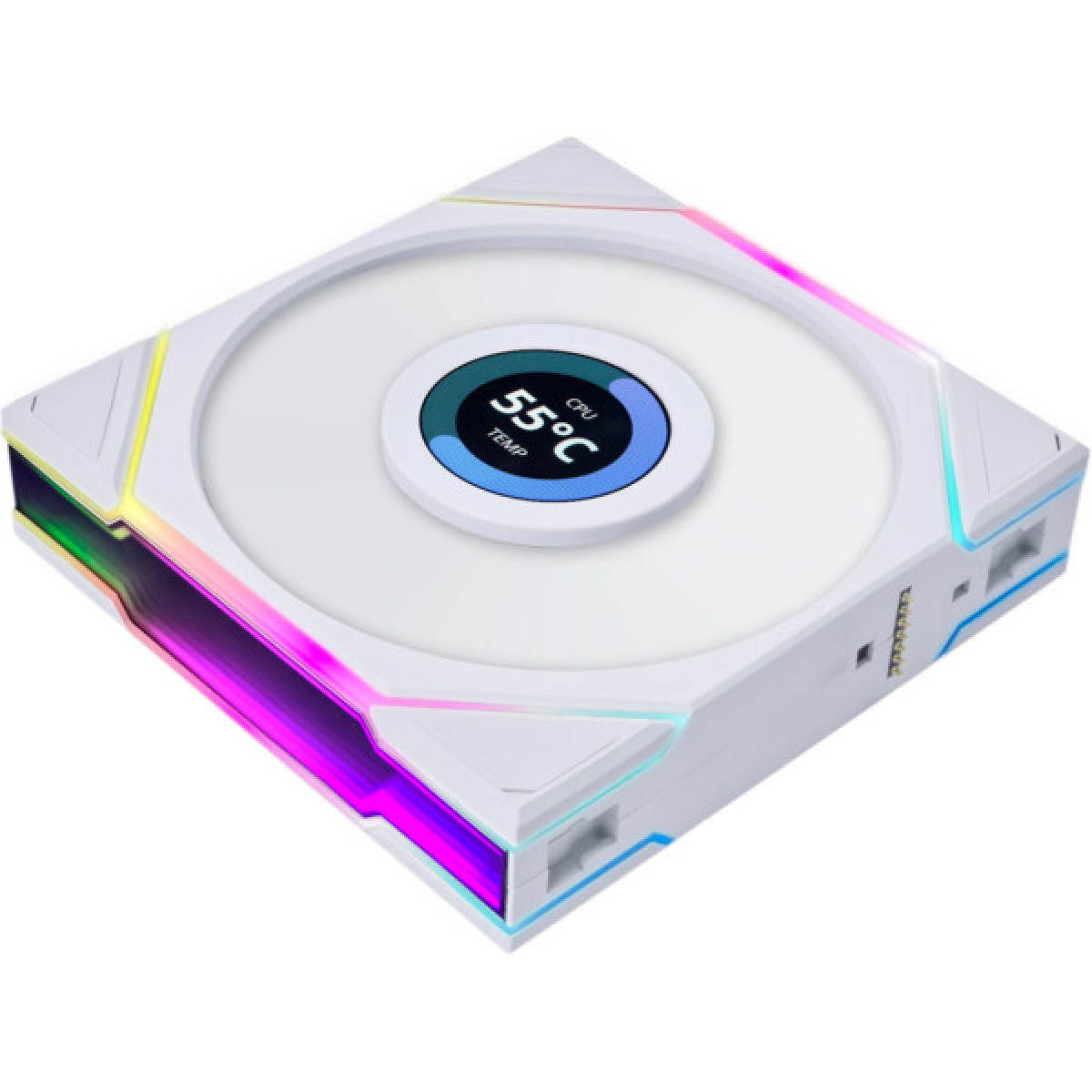 Кулер для корпуса Lian Li TLLCD 120-3, White Cooler (G99.12TLLCD3W.00) - Фото 6