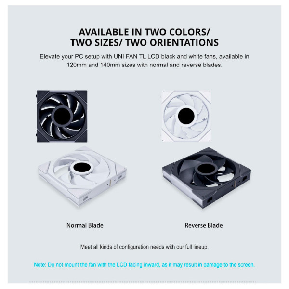 Кулер для корпуса Lian Li TLLCD 120-3, White Cooler (G99.12TLLCD3W.00) - Фото 10