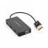 USB-хаб Gembird UHB-U2P4-04, 4 порта, кабель 15 см, Black - Фото 2