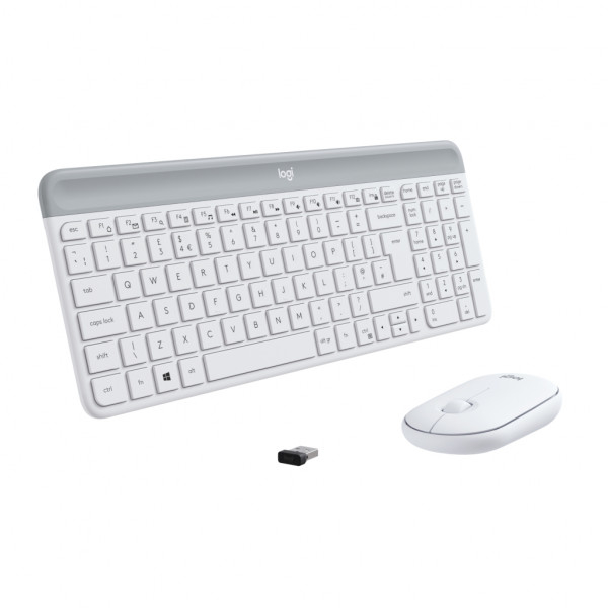 Комплект Logitech MK470 Slim Wireless UA Off-White (920-009205) - Фото 1