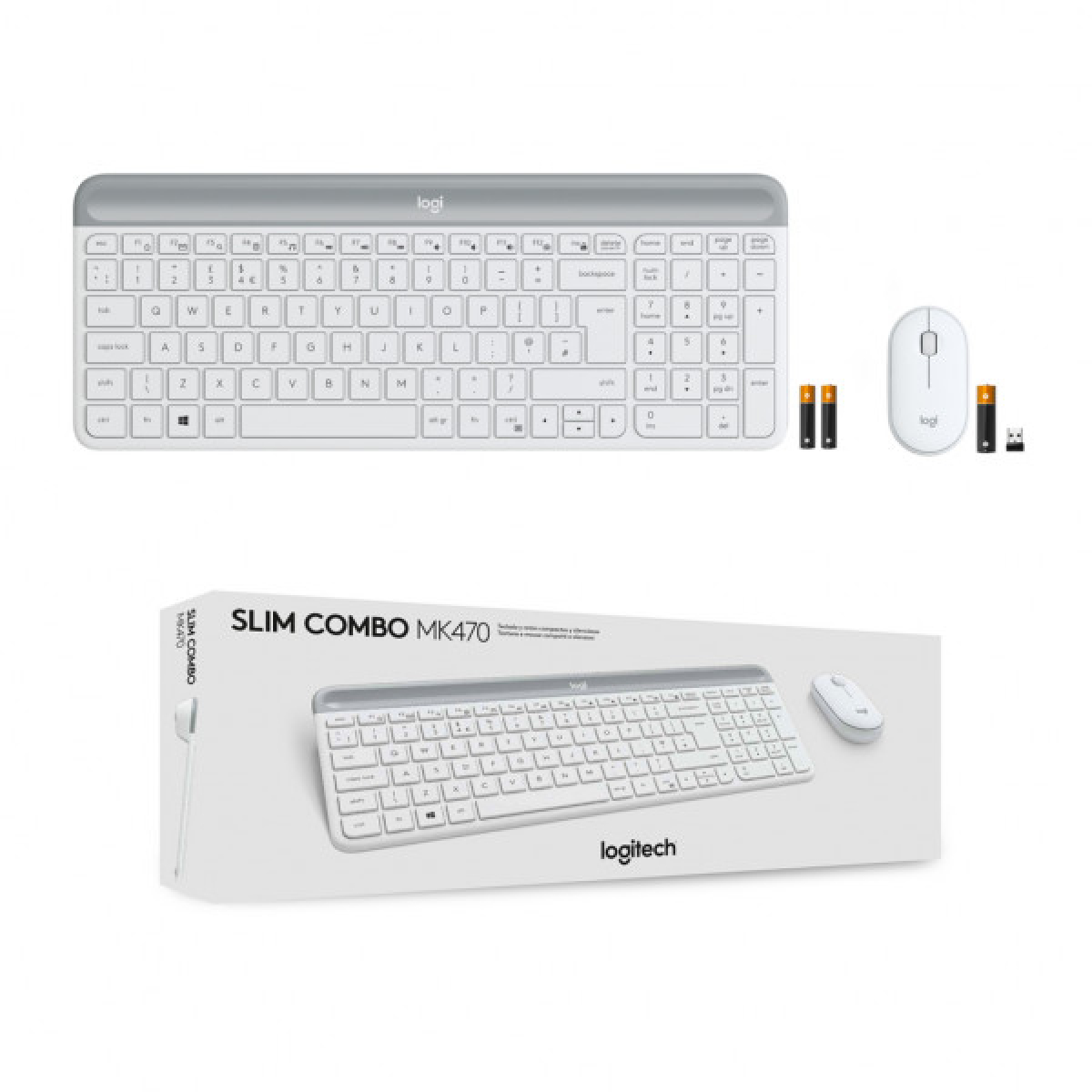 Комплект Logitech MK470 Slim Wireless UA Off-White (920-009205) - Фото 10