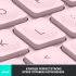 Клавіатура Logitech MX Keys Mini Wireless Illuminated UA Rose (920-010500) - Фото 2