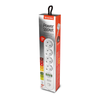 Сетевой фильтр питания ColorWay CW-CHE44W, 4 розетки/4USB White 2M (CW-CHE44W)