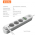Сетевой фильтр питания ColorWay CW-CHE44W, 4 розетки/4USB White 2M (CW-CHE44W) - Фото 3