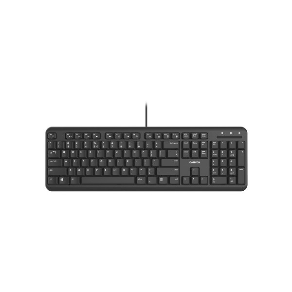 Клавіатура Canyon HKB-20 Velvet USB UA Black (CNS-HKB02) - Фото 1
