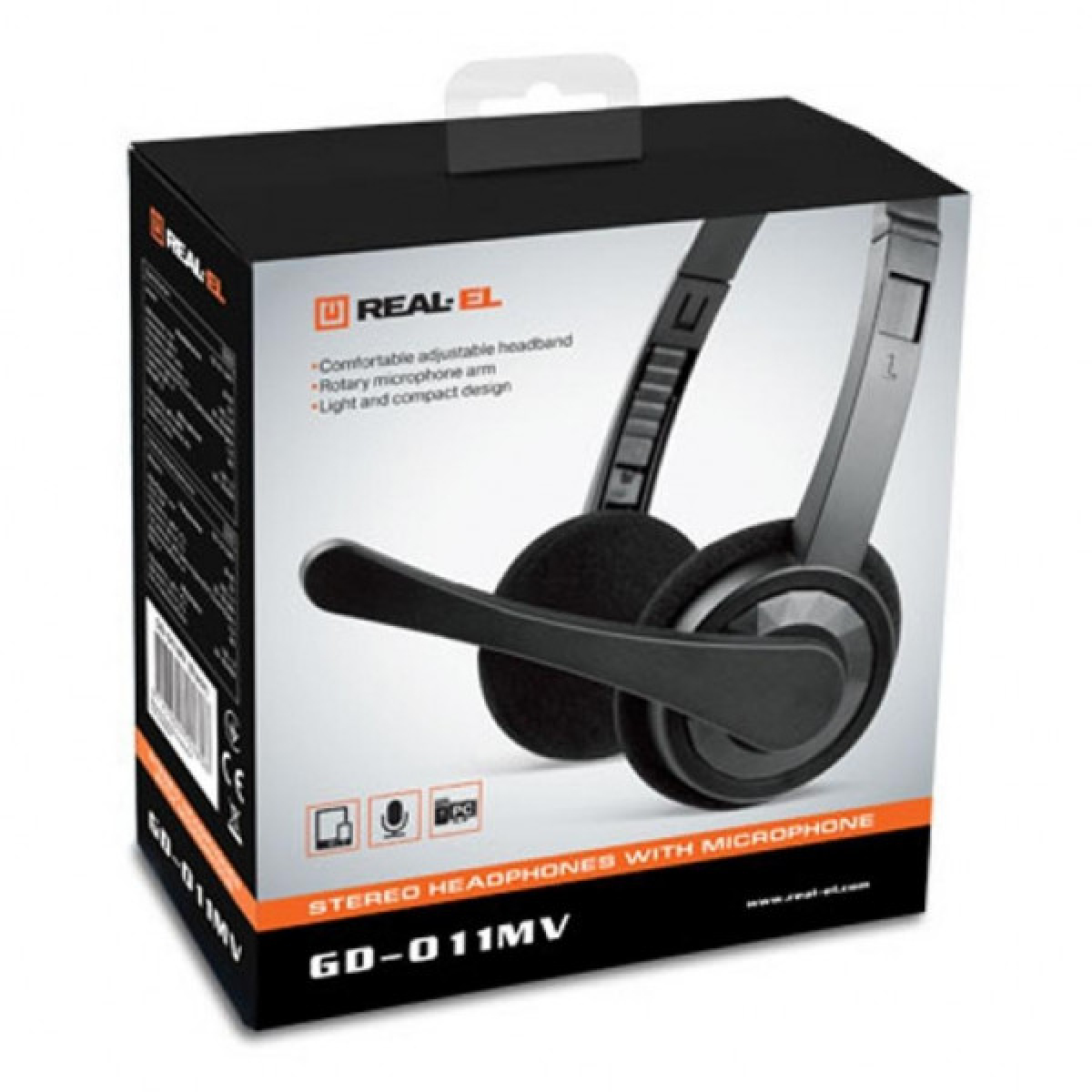 Навушники REAL-EL GD-011MV Black - Фото 3