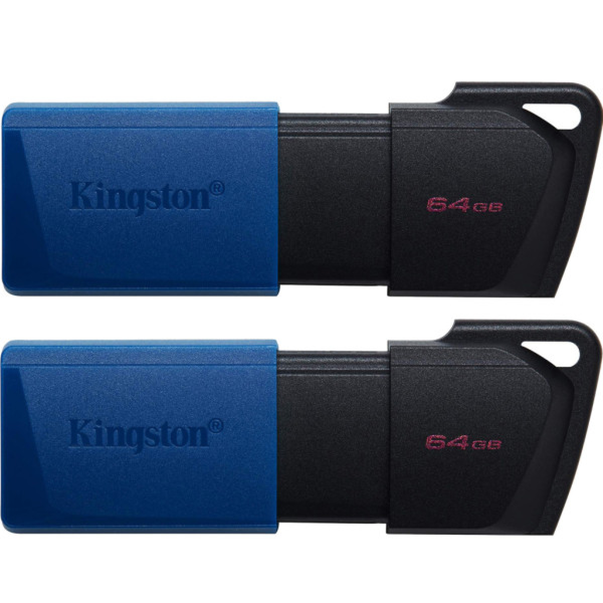 USB флеш накопичувач Kingston 2x64GB DataTraveler Exodia M Black/Blue USB 3.2 (DTXM/64GB-2P) - Фото 1