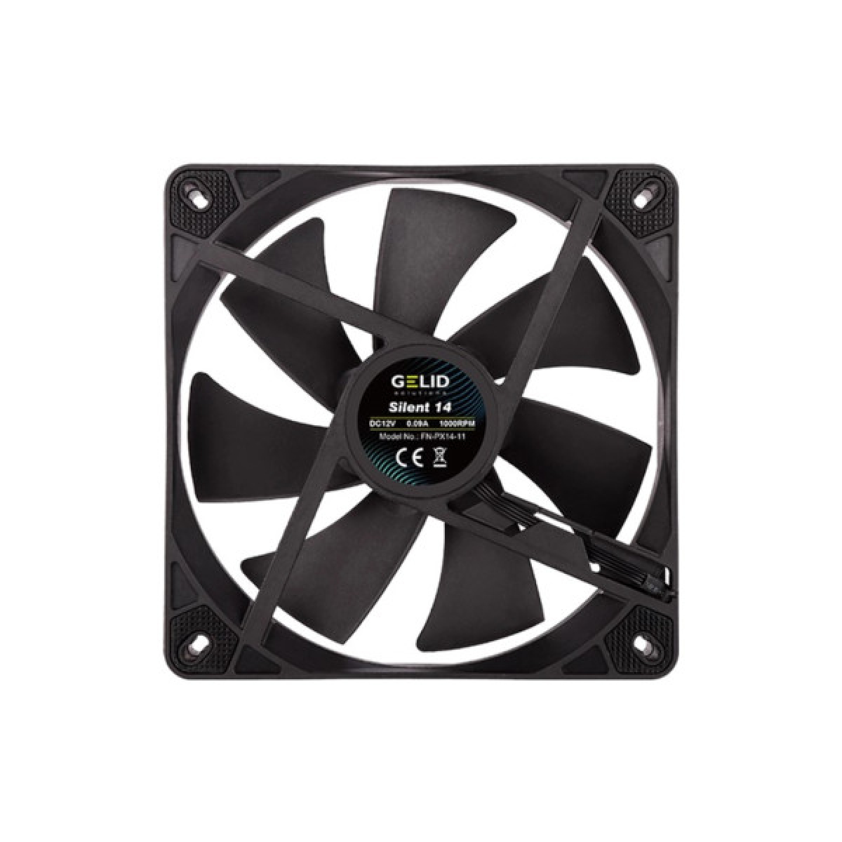 Кулер для корпуса Gelid Solutions Silent 14 Black 140 mm (FN-PX14-11) - Фото 3