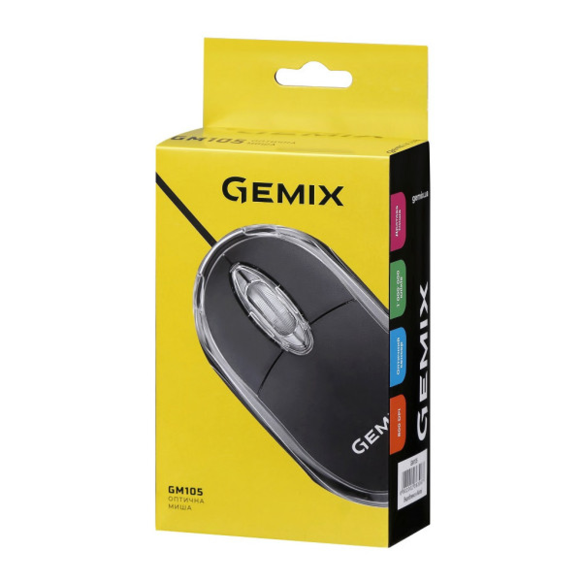 Мышка Gemix GM105 USB black (GM105Bk) - Фото 8
