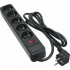 Сетевой фильтр питания Patron 1.8 m3*1.5mm2 (SP-1652) 5 розеток BLACK (EXT-PN-SP-1652) - Фото 1